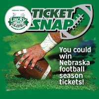 Lucky for Life Ticket Snap. You could win Nebraska football season tickets!