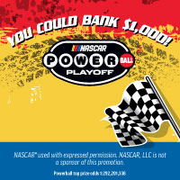 You Could Bank $1,000! NASCAR Powerball Playoff 