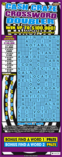 Cash Craze Crossword Doubler ticket image.