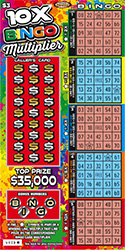 10X Bingo Multiplier ticket image.