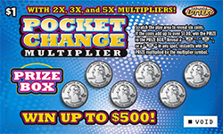 Pocket Change Multiplier ticket image.