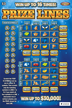 Prize Lines ticket image.