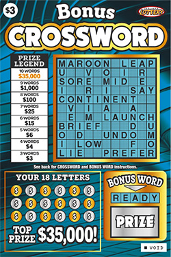 Bonus Crossword ticket image.