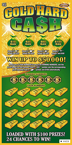 Gold Hard Ca$h ticket image.