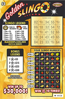 Golden Slingo ticket image.