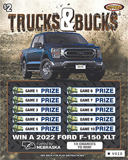 Truck$ & Buck$® ticket image.