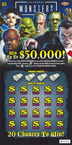 Universal Monsters ticket image.