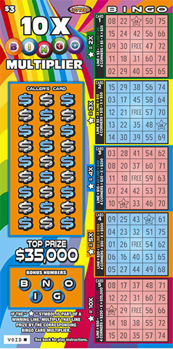 10X BIngo Multiplier ticket image.