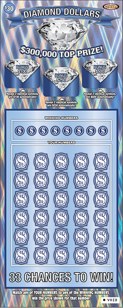 Diamond Dollars ticket image.