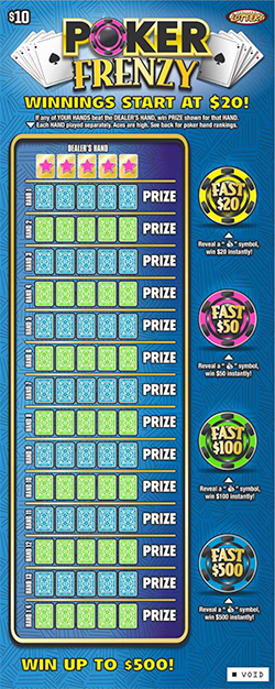 Poker Frenzy ticket image.