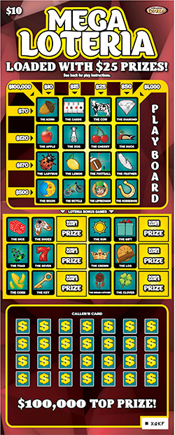 Mega Loteria ticket image.