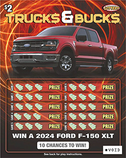 Truck$ & Buck$ ticket image.