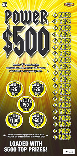 Power $500 ticket image.