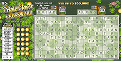 Triple Clover Crossword ticket image.