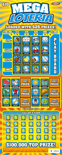 Mega Loteria ticket image.