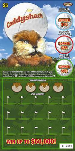 Caddyshack scratch game from Nebraska Lottery