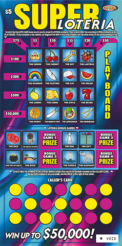 Super Loteria scratch game from Nebraska Lottery