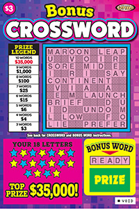 Bonus Crossword ticket image.