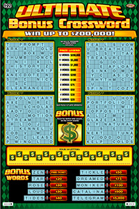 Ultimate Bonus Crossword ticket image.
