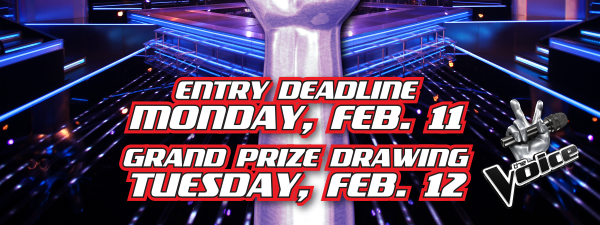 Entry Deadline: Monday Feb 11 - Grand Prize Drawing: Tuesday Feb 12