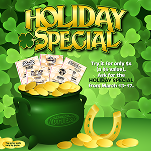 Holiday Special. Try it for only $4 (a $5 value). Ask for the HOLIDAY SPECIAL from March 13-17.